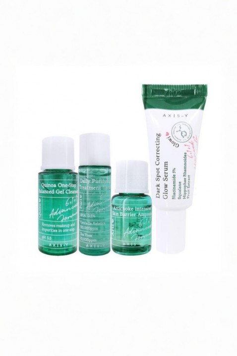 AXIS-Y The Mini Glow Set Cleanser 8 ml + Toner 5 ml + Ampoule 5 ml + Serum 5 ml + Gift Card + StickersIVET.PL - Modna odzież