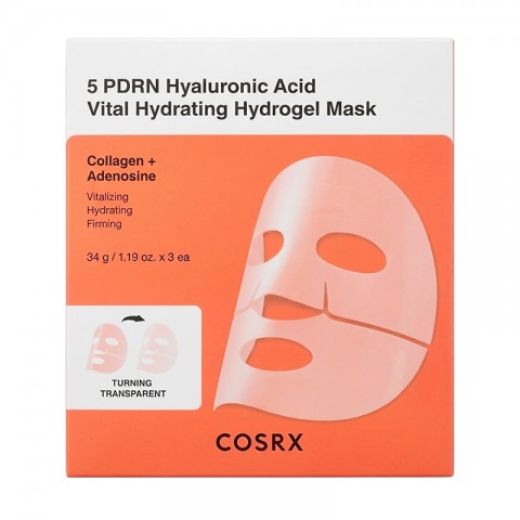 COSRX 5 PDRN Hyaluronic Acid Vital Hydrating Hydrogel Masks 34g * 3 szt.IVET.PL - Modna odzież