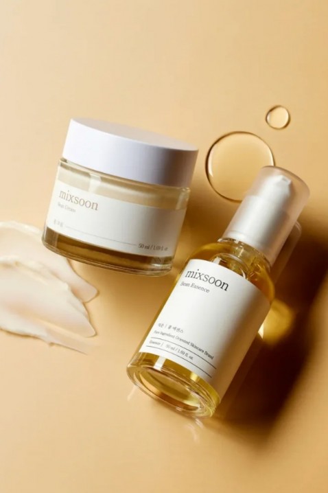 MIXSOON Bean Glass Skin Duo zestaw do pielęgnacji twarzy z ekstraktem z soi (Bean Essence 50 ml x 1 + Bean Cream 50 ml x 1)IVET.PL - Modna odzież