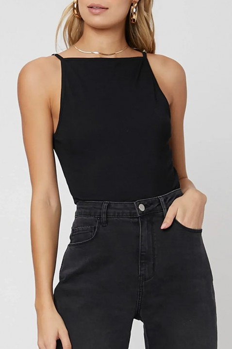 Minimalistyczny top damski o prostym designie CARELINA BLACK, Kolor : czarny, IVET.PL - Modna odzież