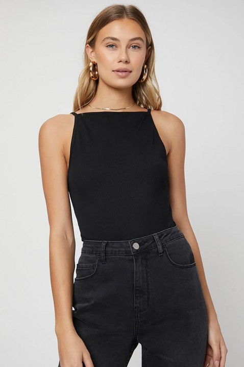Minimalistyczny top damski o prostym designie CARELINA BLACK, Kolor : czarny, IVET.PL - Modna odzież