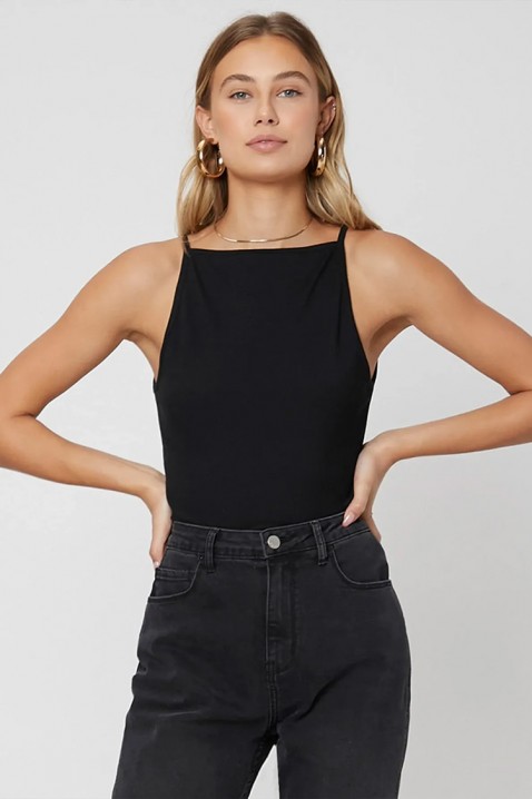 Minimalistyczny top damski o prostym designie CARELINA BLACK, Kolor : czarny, IVET.PL - Modna odzież