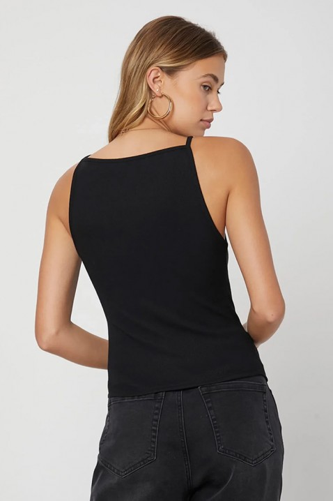 Minimalistyczny top damski o prostym designie CARELINA BLACK, Kolor : czarny, IVET.PL - Modna odzież