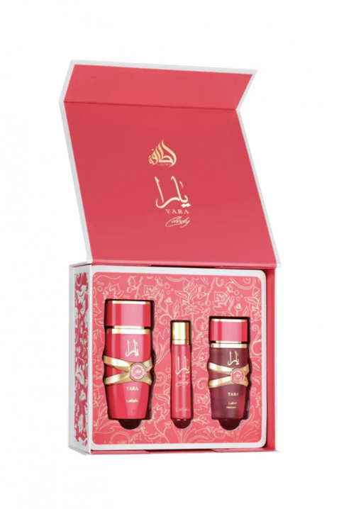 Zestaw damski arabski Lattafa Yara Candy Edp 100 ml + 12 ml Edp + Mgiełka do włosów 50 mlIVET.PL - Modna odzież