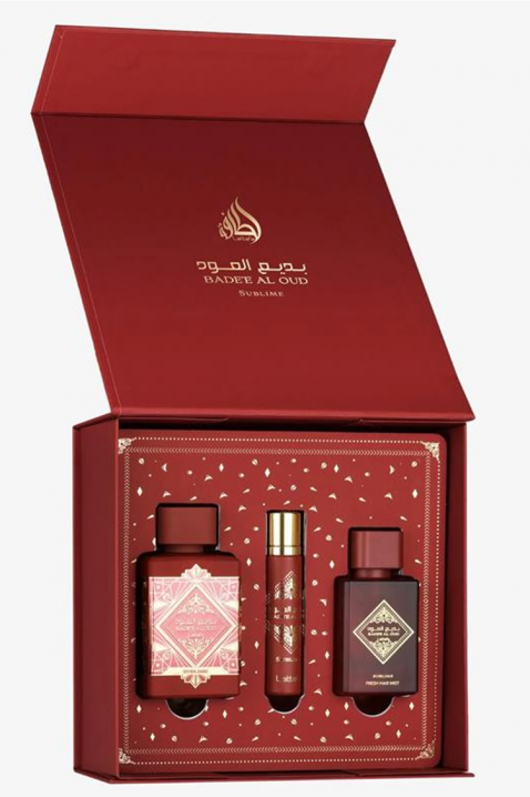Unisex Arabic set Lattafa Bade`e Al Oud Sublime Edp 100 ml + 12 ml Edp + Hair Mist 50 mlIVET.PL - Modna odzież