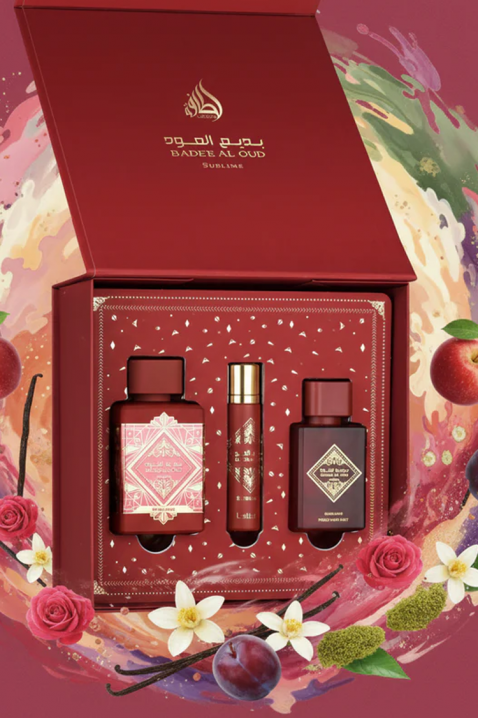 Unisex Arabic set Lattafa Bade`e Al Oud Sublime Edp 100 ml + 12 ml Edp + Hair Mist 50 mlIVET.PL - Modna odzież