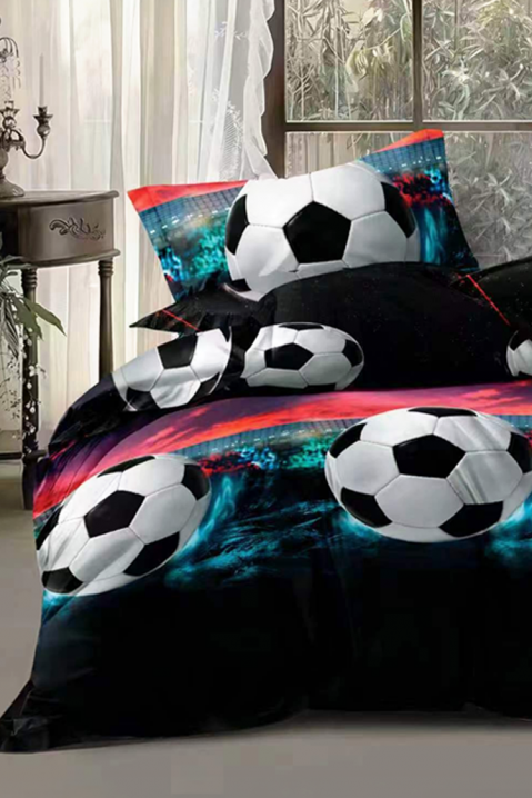 Modny, dwuczęściowy komplet pościeli z 3D nadrukiem stadionu i piłek FORMINA 140x200 cm, Kolor : wielokolorowy, IVET.PL - Modna odzież