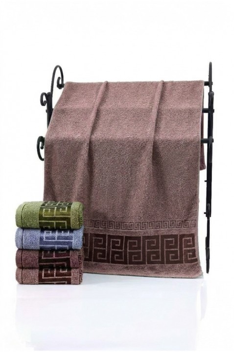 Ręcznik frotte z dekoracyjną bordiurą i miękką teksturą BIANORANA BEIGE 50x100 cm, Kolor :  beżowy, IVET.PL - Modna odzież
