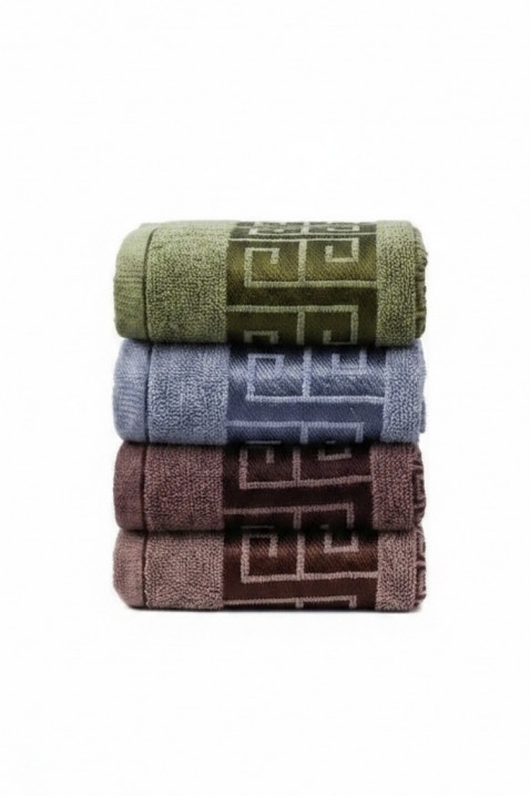 Ręcznik frotte z dekoracyjną bordiurą i miękką teksturą BIANORANA BEIGE 50x100 cm, Kolor :  beżowy, IVET.PL - Modna odzież