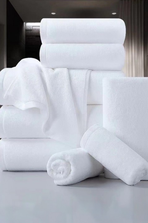 Ręcznik kąpielowy z miękką teksturą i czystym hotelowym stylem AURENZA 35x75 cm, Kolor : biały, IVET.PL - Modna odzież