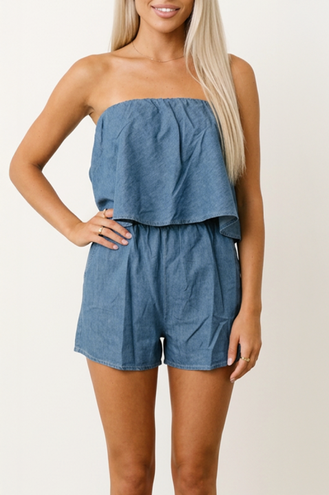 Damski komplet z lekkiego denimu o swobodnym kroju BRAVERY BLUE, Kolor : denim, IVET.PL - Modna odzież