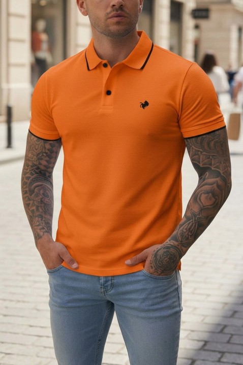 Męska koszulka polo MORIFO ORANGE, Kolor : pomarańczowy, IVET.PL - Modna odzież