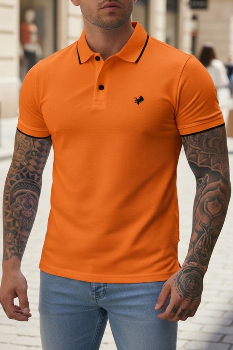 Męska koszulka polo MORIFO ORANGE, Kolor : pomarańczowy, IVET.PL - Modna odzież