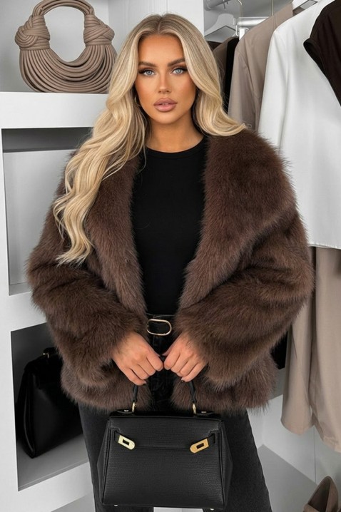 Płaszcz SARMELNA BROWN, Kolor : brązowy, IVET.PL - Modna odzież