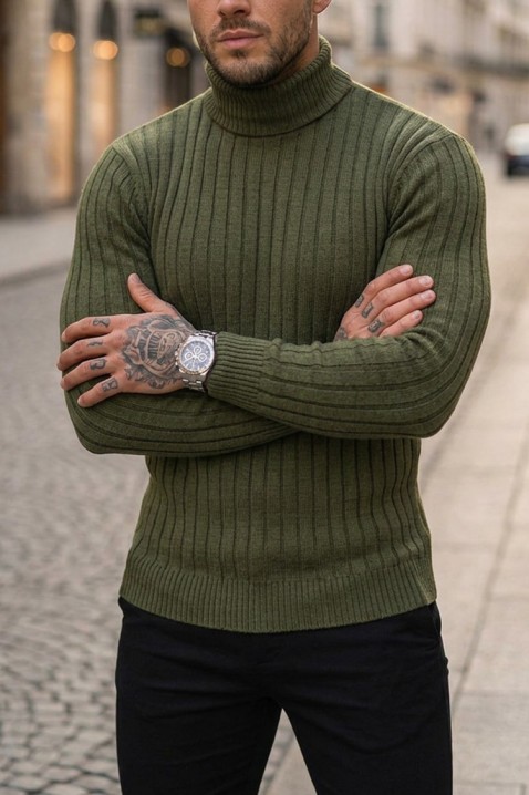 Golf RACHERO KHAKI, Kolor : khaki, IVET.PL - Modna odzież