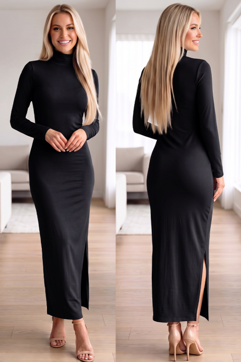 Elegancka sukienka o czystej linii MELODIE BLACK, Kolor : czarny, IVET.PL - Modna odzież