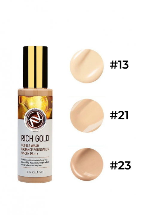 Enough Gold Face Foundation Rich Gold Double Wear Radiance Foundation SPF50+ PA+++ (13)IVET.PL - Modna odzież