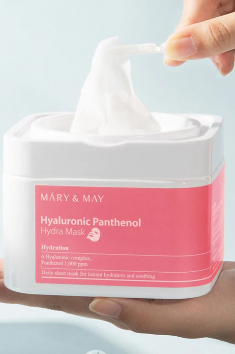 Mary&May Sheet masks with hyaluronic acid and panthenol Hyaluronic Panthenol Hydra Mask, 30 pcsIVET.PL - Modna odzież