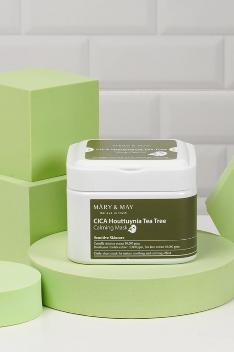 Mary&May Sheet Masks with Calming Effect CICA Houttuynia Tea Tree Calming Mask, 30 pcs * 40 mlIVET.PL - Modna odzież