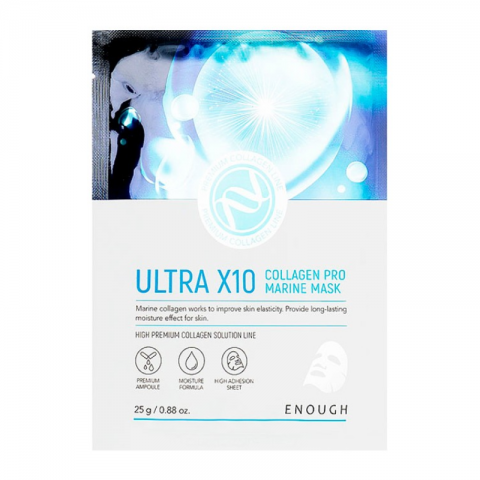 Enough Face sheet mask with collagen Ultra X10 Collagen Pro Marine Mask Pack, 1 pcsIVET.PL - Modna odzież