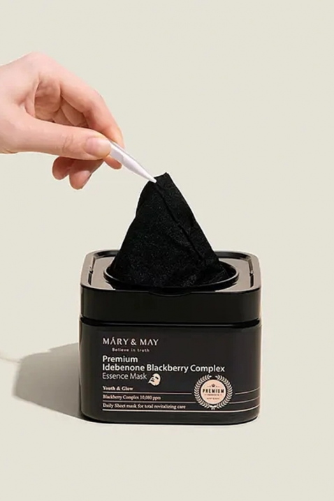 Mary&May Sheet masks with idebenone and blackberry complex Premium Idebenon Blackberry Complex EsIVET.PL - Modna odzież