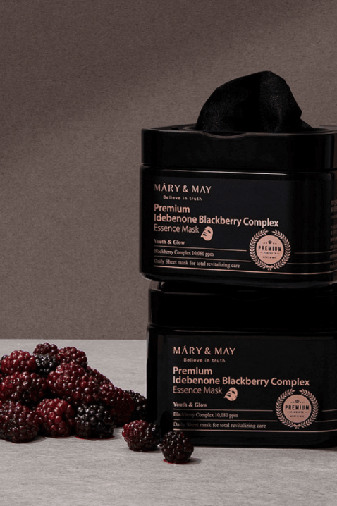 Mary&May Sheet masks with idebenone and blackberry complex Premium Idebenon Blackberry Complex EsIVET.PL - Modna odzież