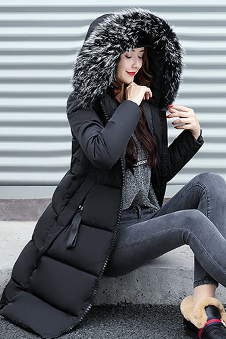 long black insulated coat