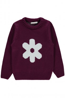Sweter dla dziewczynki ENCANTA BORDO