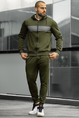 Męski komplet sportowy ABIGALO KHAKI