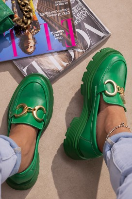 Mokasyny damskie MEDERFA GREEN