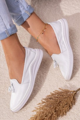 Mokasyny damskie VERFONA WHITE