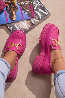 Mokasyny damskie MEDERFA FUCHSIA