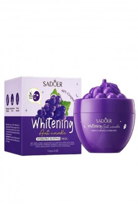 Maseczka na noc do twarzy SADOER Collagen Sleeping Mask z winogronem.
