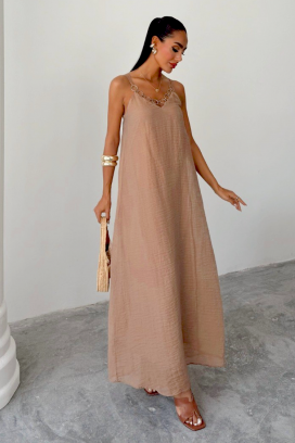 Sukienka MUDESA BEIGE