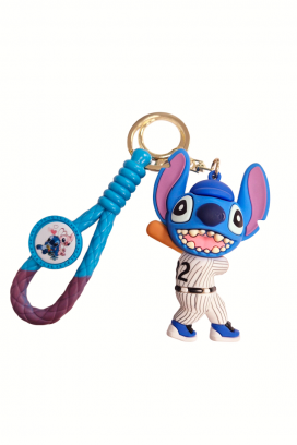 Akcesorium do kluczy, placaków i toreb STITCH Baseball White
