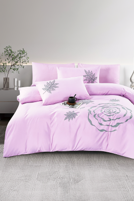 Komplet pościeli BIOGELNA PINK 200x220 cm bawełna - 4 elementy