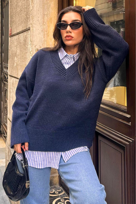 Sweter ROZEYA NAVY
