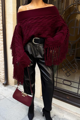 Sweter REZVILZA BORDO