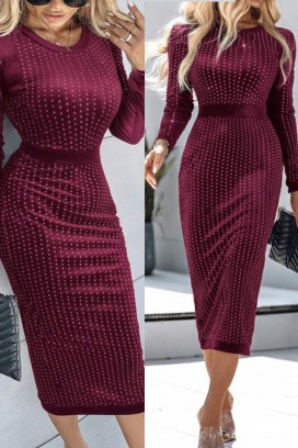 Sukienka GLAMENZA BORDO