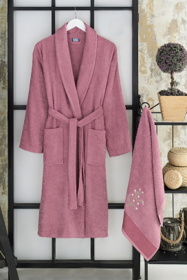 Szlafrok kąpielowy i ręcznik DRONEIFA PUDRA
