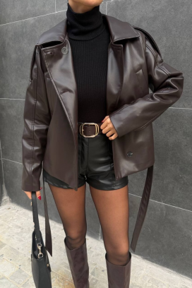 Kurtka NEONZANA DARK BROWN