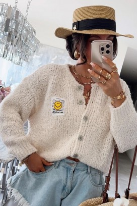 Kardigan MOHVELDA ECRU