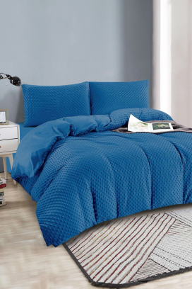 Komplet pościeli SLOVERZY BLUE 160x200 cm bawełna - 3 elementy