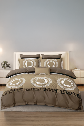 Komplet pościeli VERPOLDY BEIGE 200x220 cm bawełna - 4 elementy