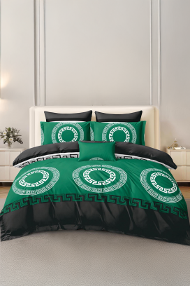 Komplet pościeli VERPOLDY GREEN 200x220 cm bawełna - 4 elementy