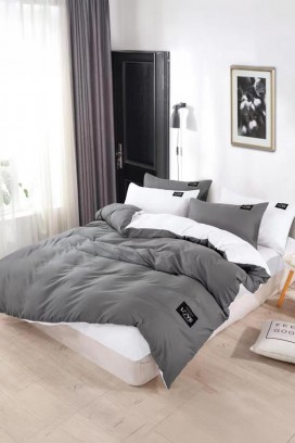 Komplet pościeli TRENILMY GRAFIT 200x220 cm bawełna - 3 elementy