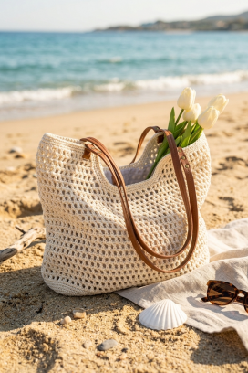 Torba plażowa DELVONDA ECRU