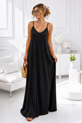 Letnia sukienka o eleganckim, swobodnie opadającym kroju MAURIKA BLACK